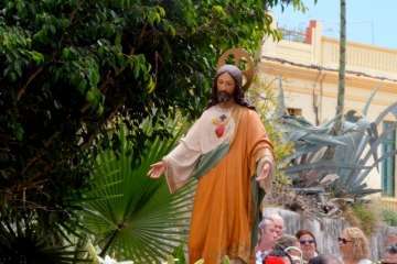 Misa y procesión del Sagrado Corazón de Jesús en La Higuera Canaria (Foto Francisco Javier Santana)